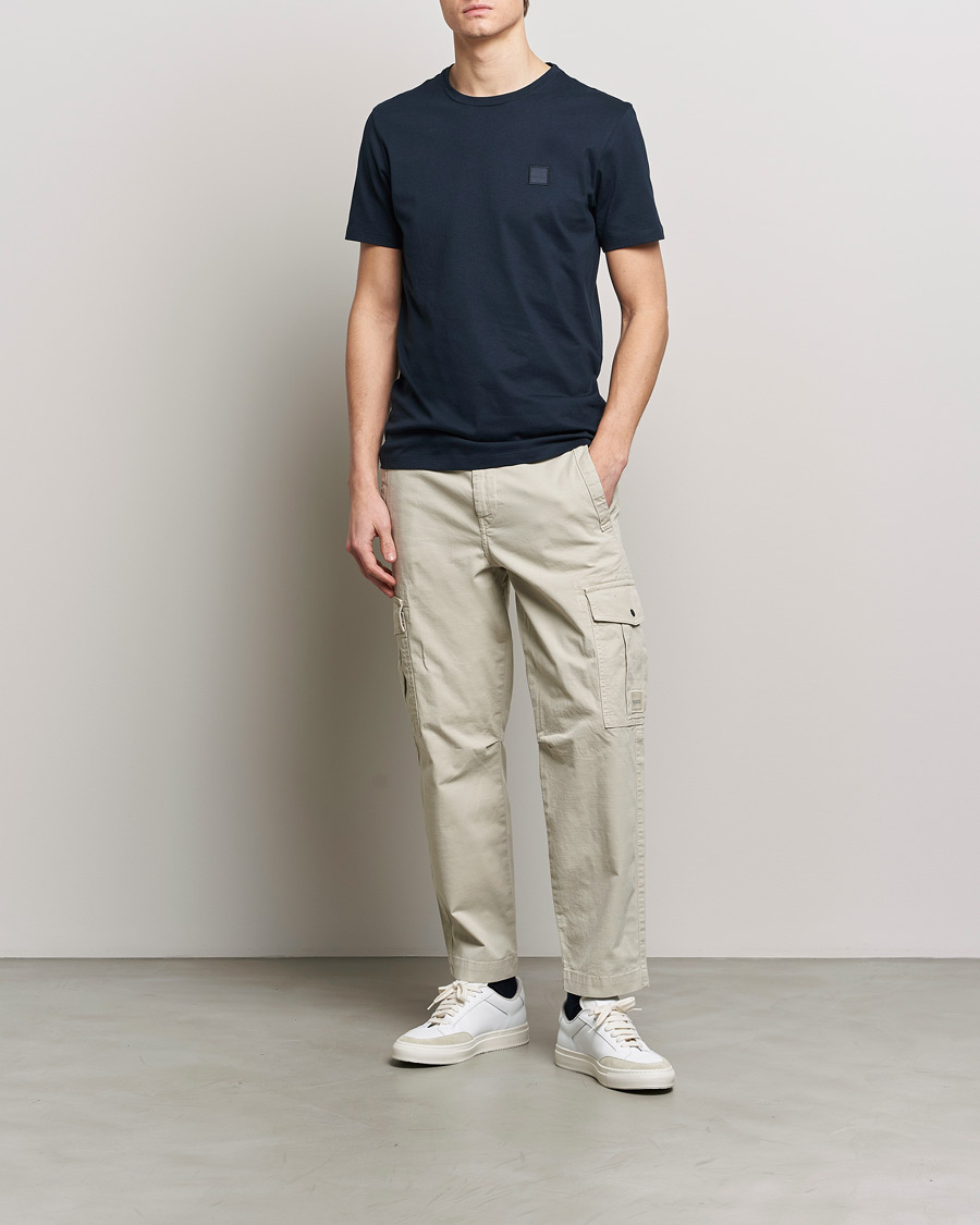 Uomini | T-shirt | BOSS ORANGE | Tales Logo Crew Neck T-Shirt Dark Blue