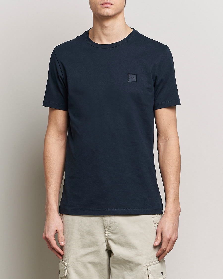 Uomini | T-shirt | BOSS ORANGE | Tales Logo Crew Neck T-Shirt Dark Blue