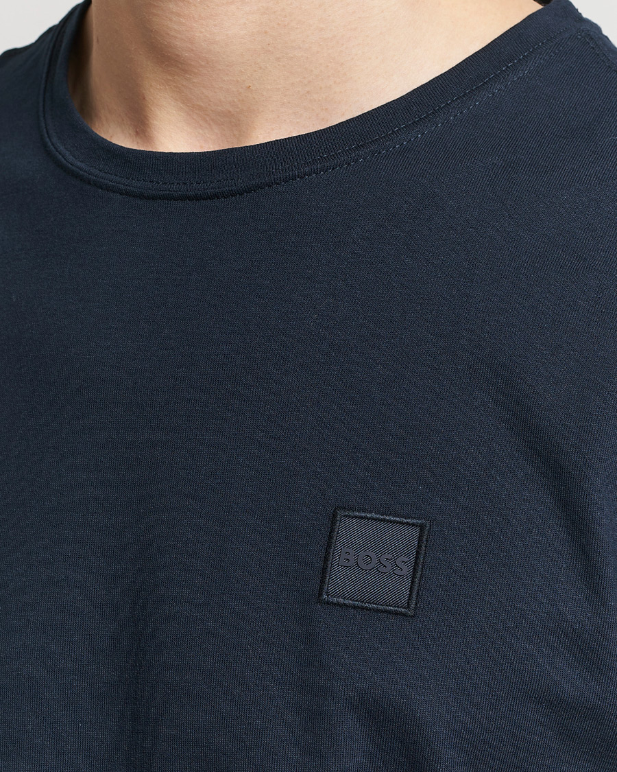 Uomini | T-shirt | BOSS ORANGE | Tales Logo Crew Neck T-Shirt Dark Blue