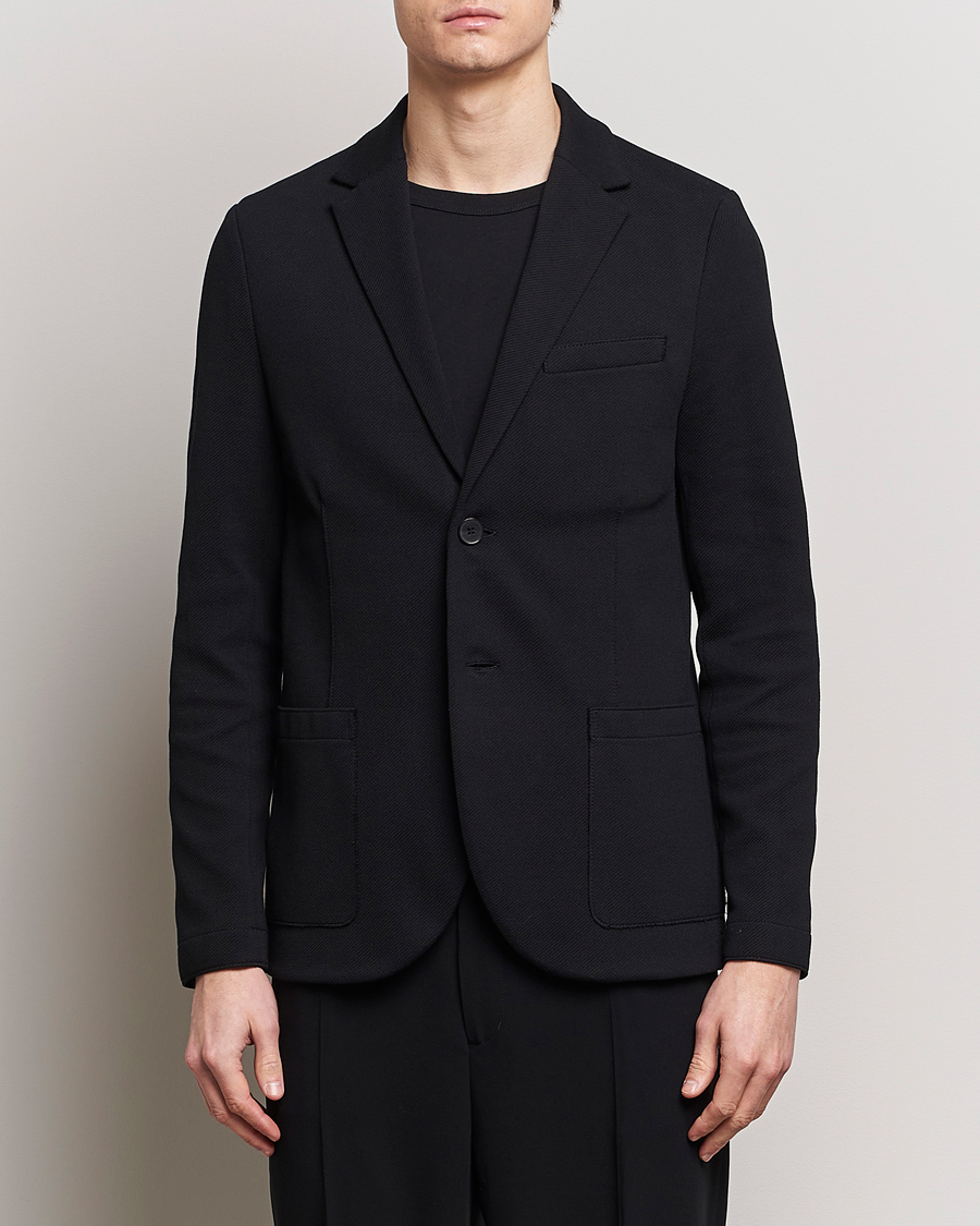 Uomini | Blazers | Harris Wharf London | Loro Piana Cavalry Twill Blazer Black