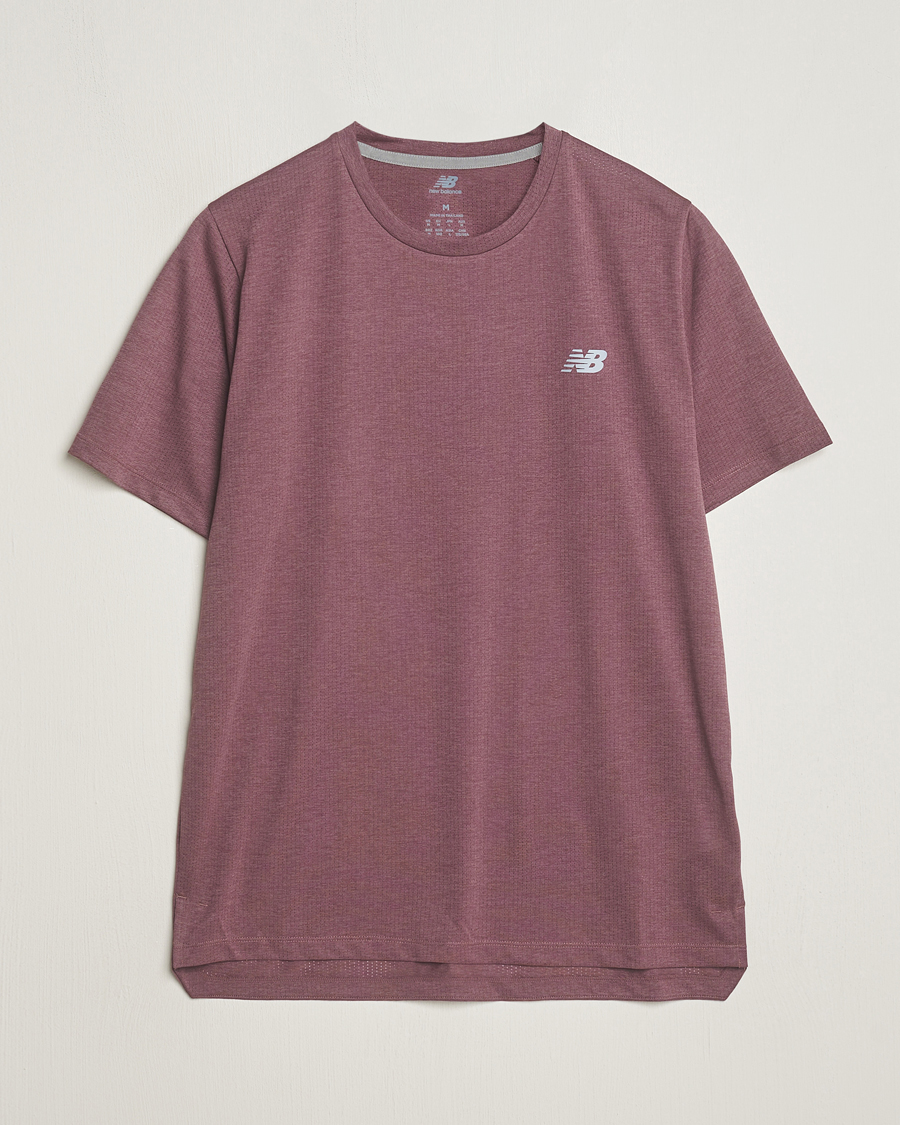 Uomini | T-shirt | New Balance Running | Athletics Run T-Shirt Licorice Heather