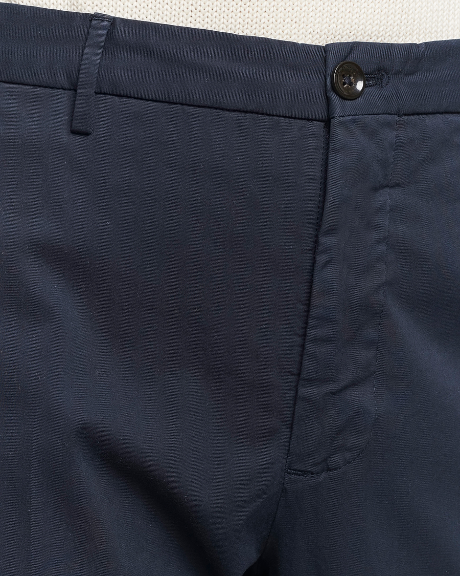 Uomini | Pantaloni | Incotex | Straight Fit Garment Dyed Chinos Navy
