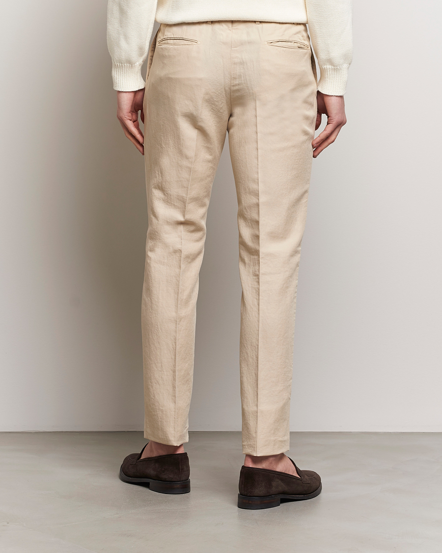 Uomini | Pantaloni | Incotex | Slim Fit Chinolino Trousers Light Beige