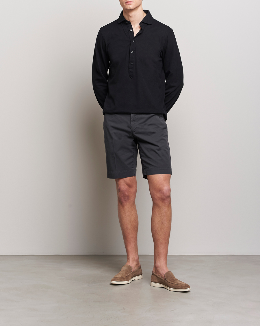 Uomini | Pantaloncini | Incotex | Cotton Comfort Shorts Black