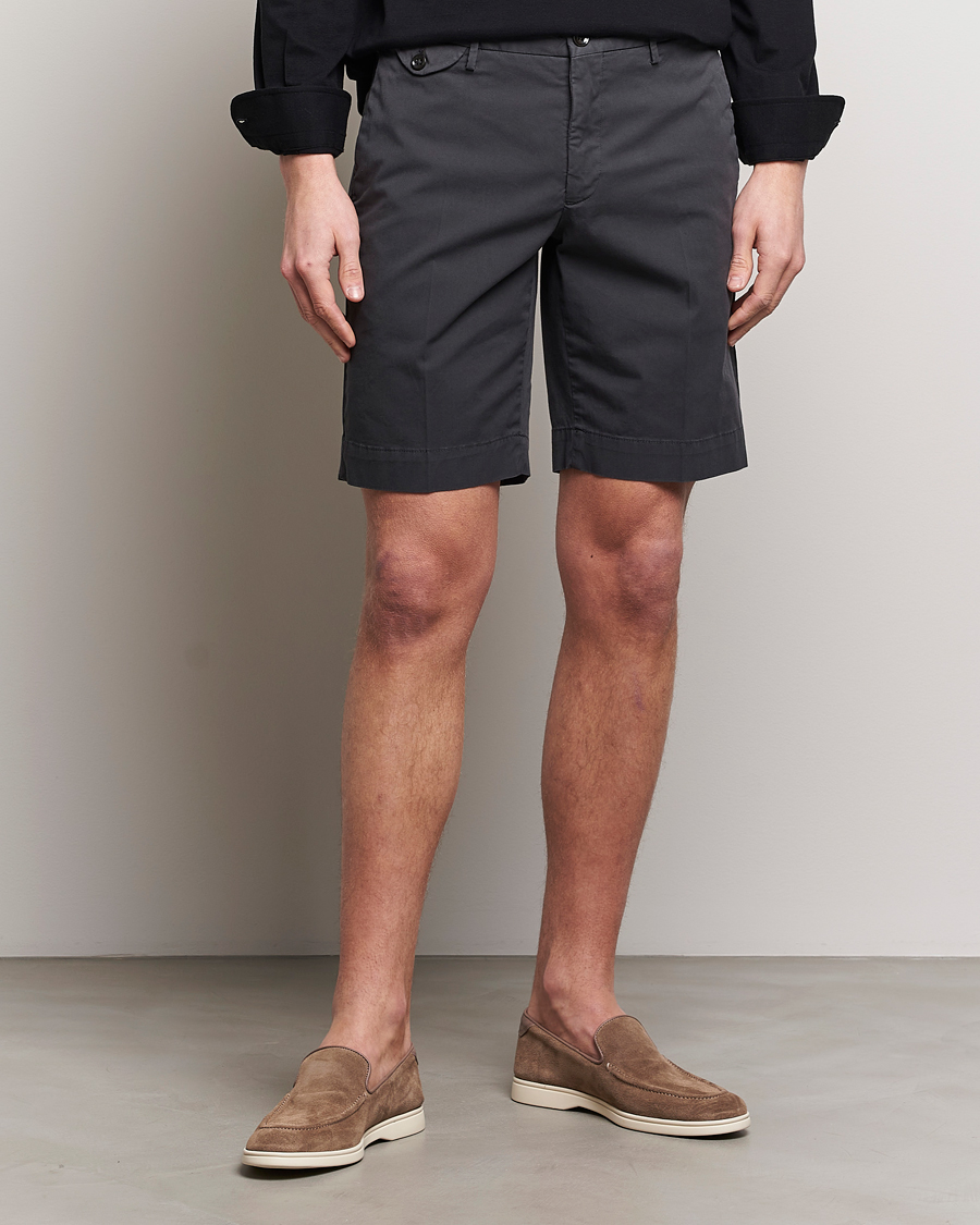 Uomini | Pantaloncini | Incotex | Cotton Comfort Shorts Black