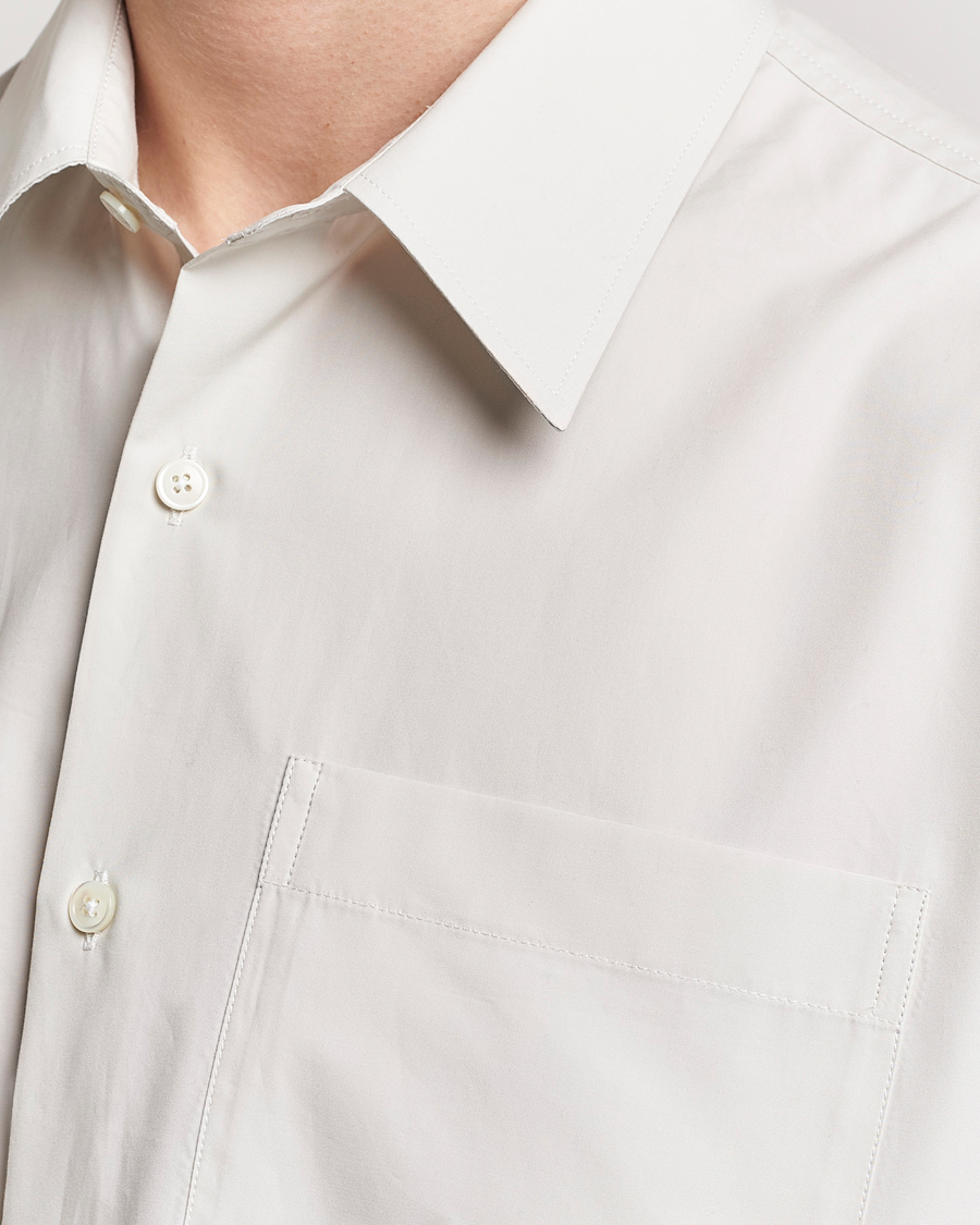 Uomini | Camicie | AMI | Boxy Fit Short Sleeve Shirt Chalk White