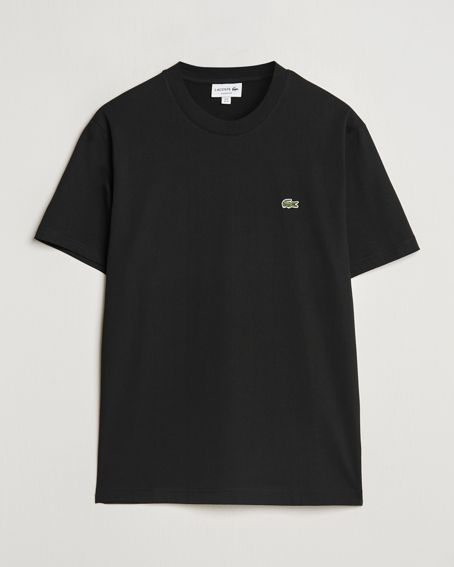 Uomini | T-shirt | Lacoste | Crew Neck T-Shirt Black