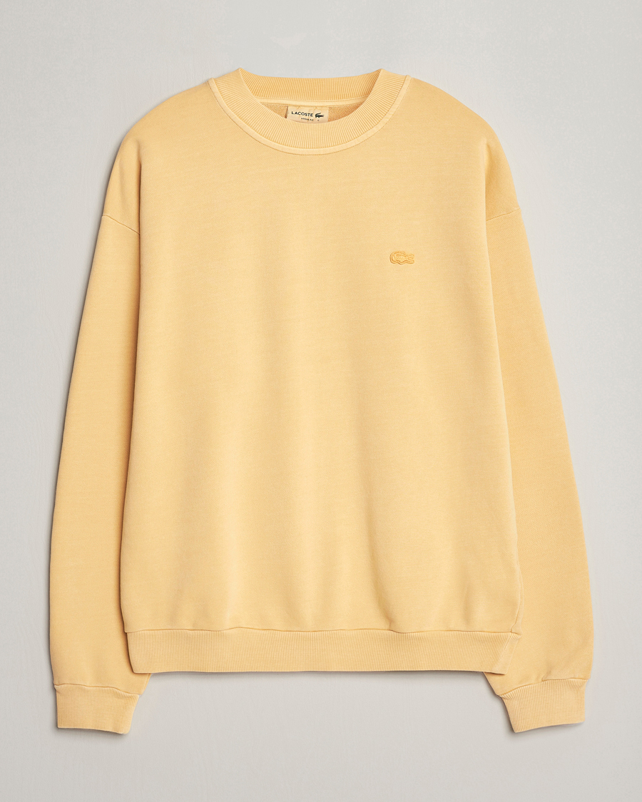 Uomini | Maglieria | Lacoste | Natural Dyed Crew Neck Sweatshirt Golden Haze