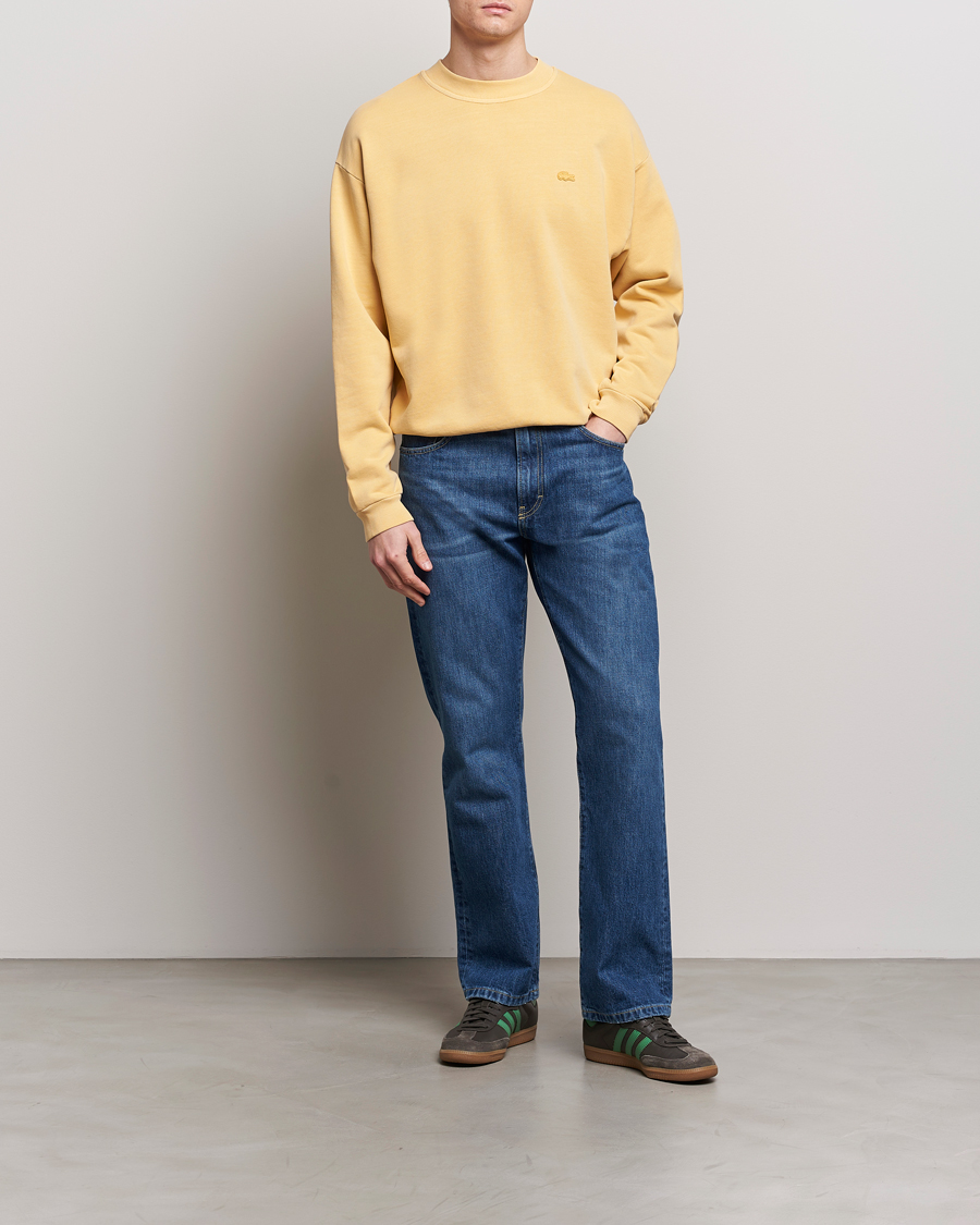 Uomini | Maglieria | Lacoste | Natural Dyed Crew Neck Sweatshirt Golden Haze