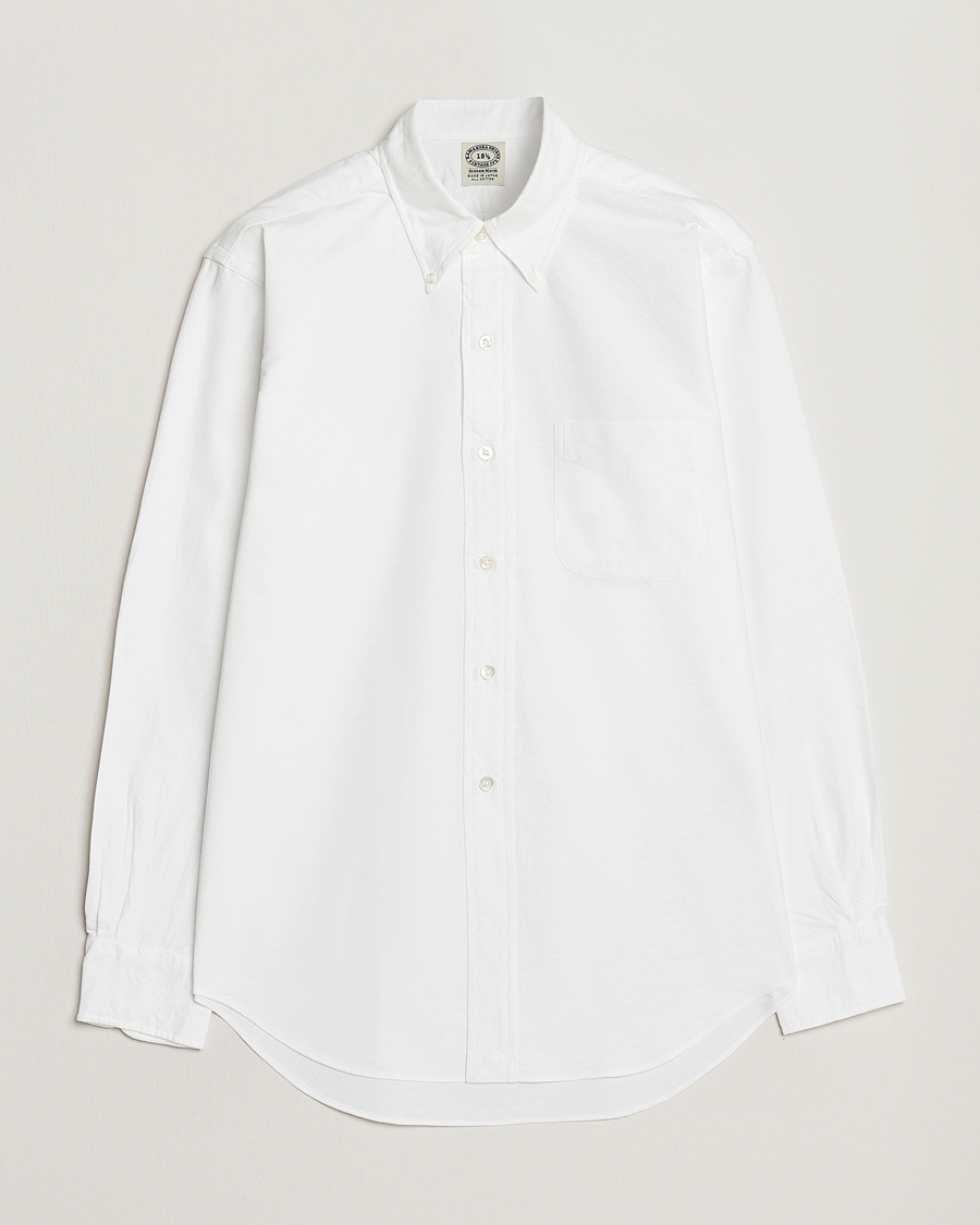 Uomini | Camicie | Kamakura Shirts | Vintage Ivy Oxford Button Down Shirt White
