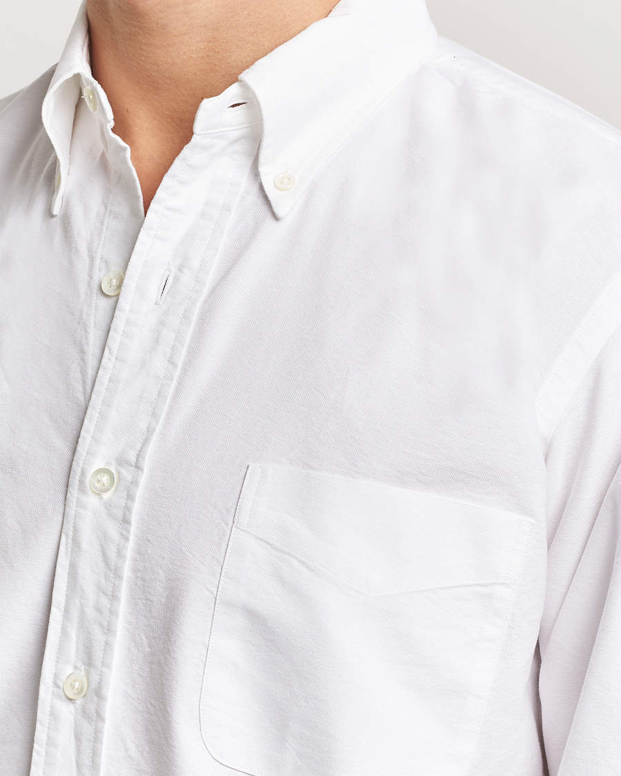 Uomini | Camicie | Kamakura Shirts | Vintage Ivy Oxford Button Down Shirt White