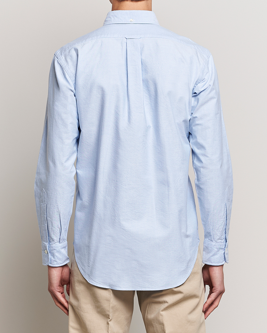 Uomini | Camicie | Kamakura Shirts | Vintage Ivy Oxford Button Down Shirt Light Blue