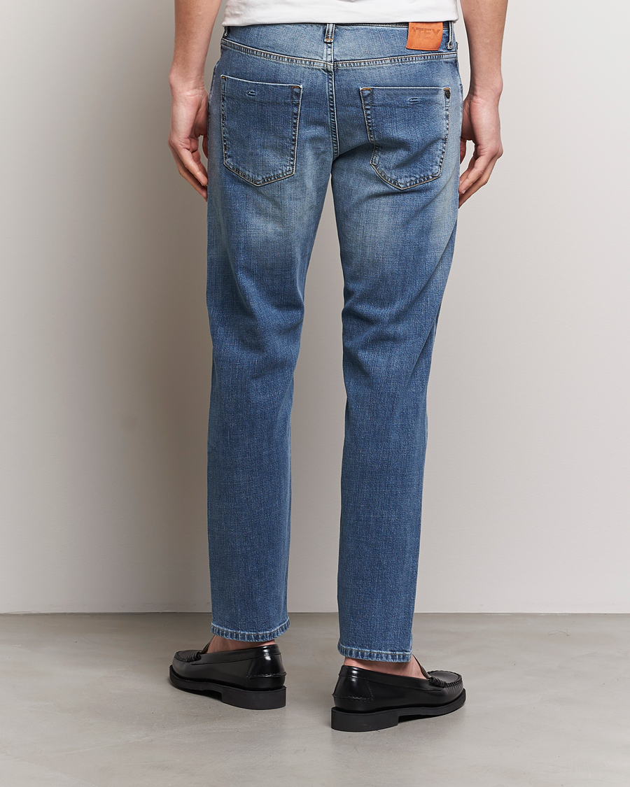 Uomini | Jeans | Incotex | 5-Pocket Stretch Denim Medium Blue