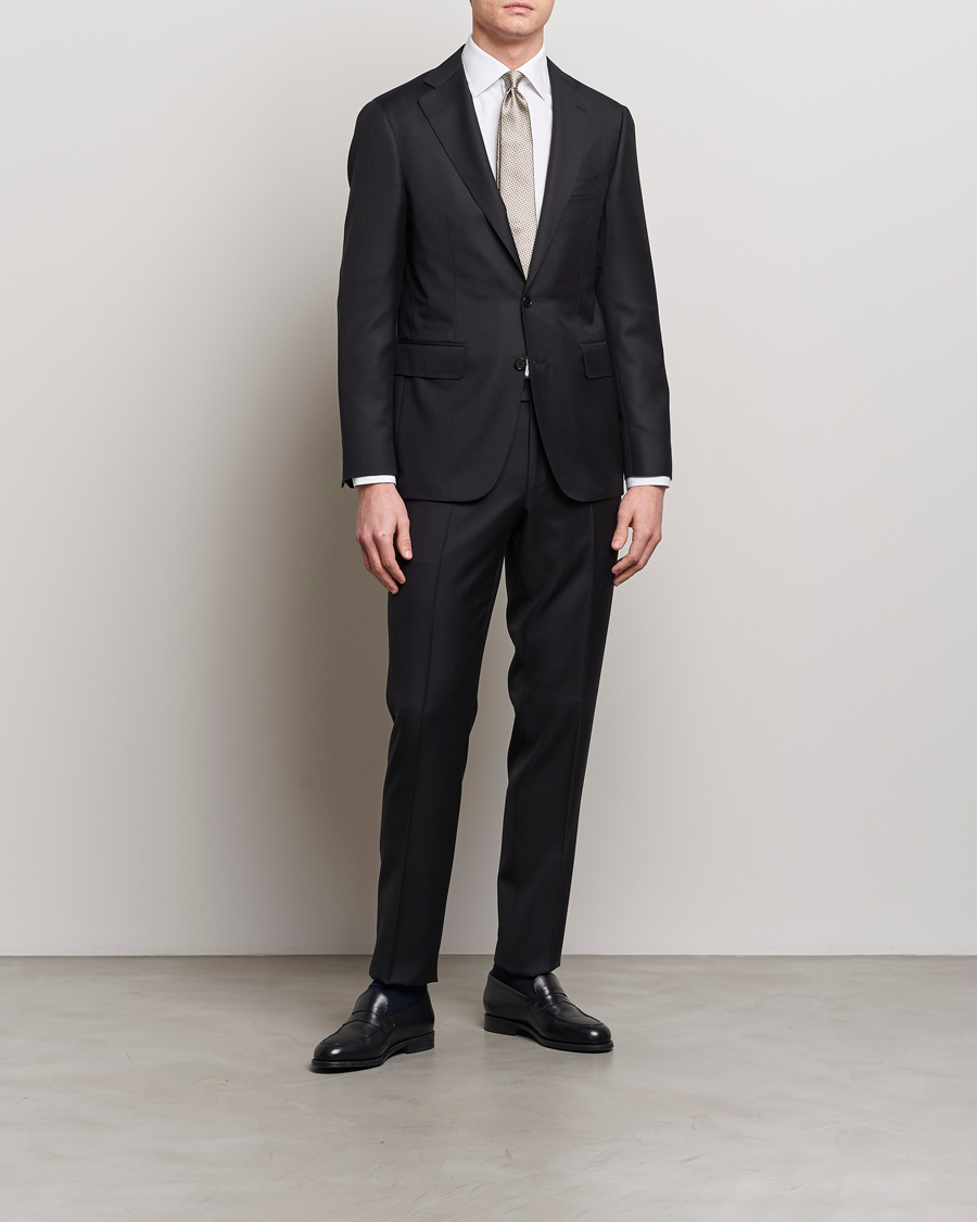 Uomini | Abiti | Canali | Capri Super 130s Wool Suit Black