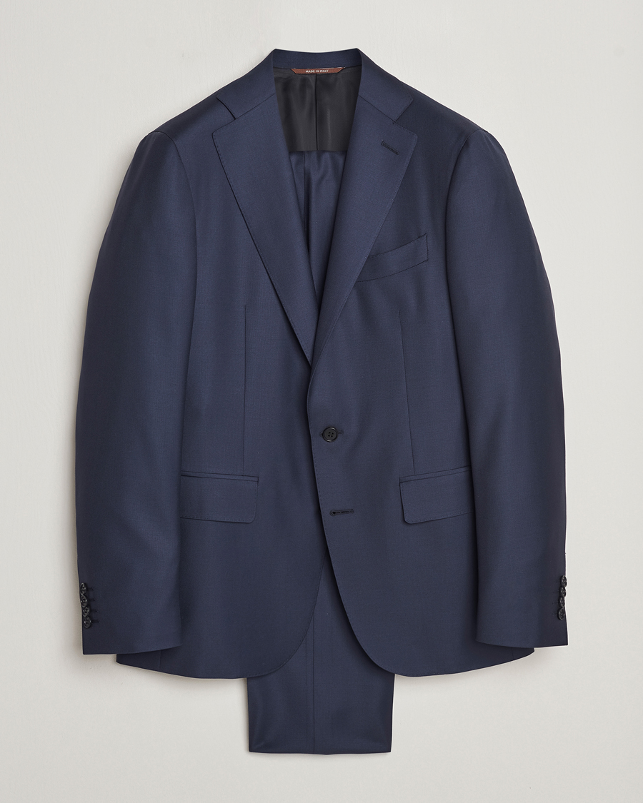Uomini | Abiti | Canali | Capri Super 130s Wool Suit Navy