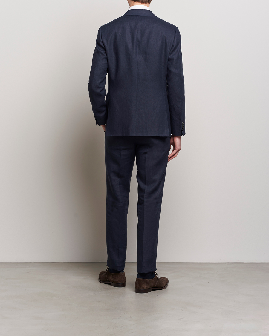 Uomini | Abiti | Canali | Capri Linen Suit Navy