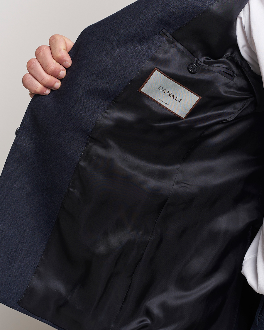 Uomini | Abiti | Canali | Capri Linen Suit Navy