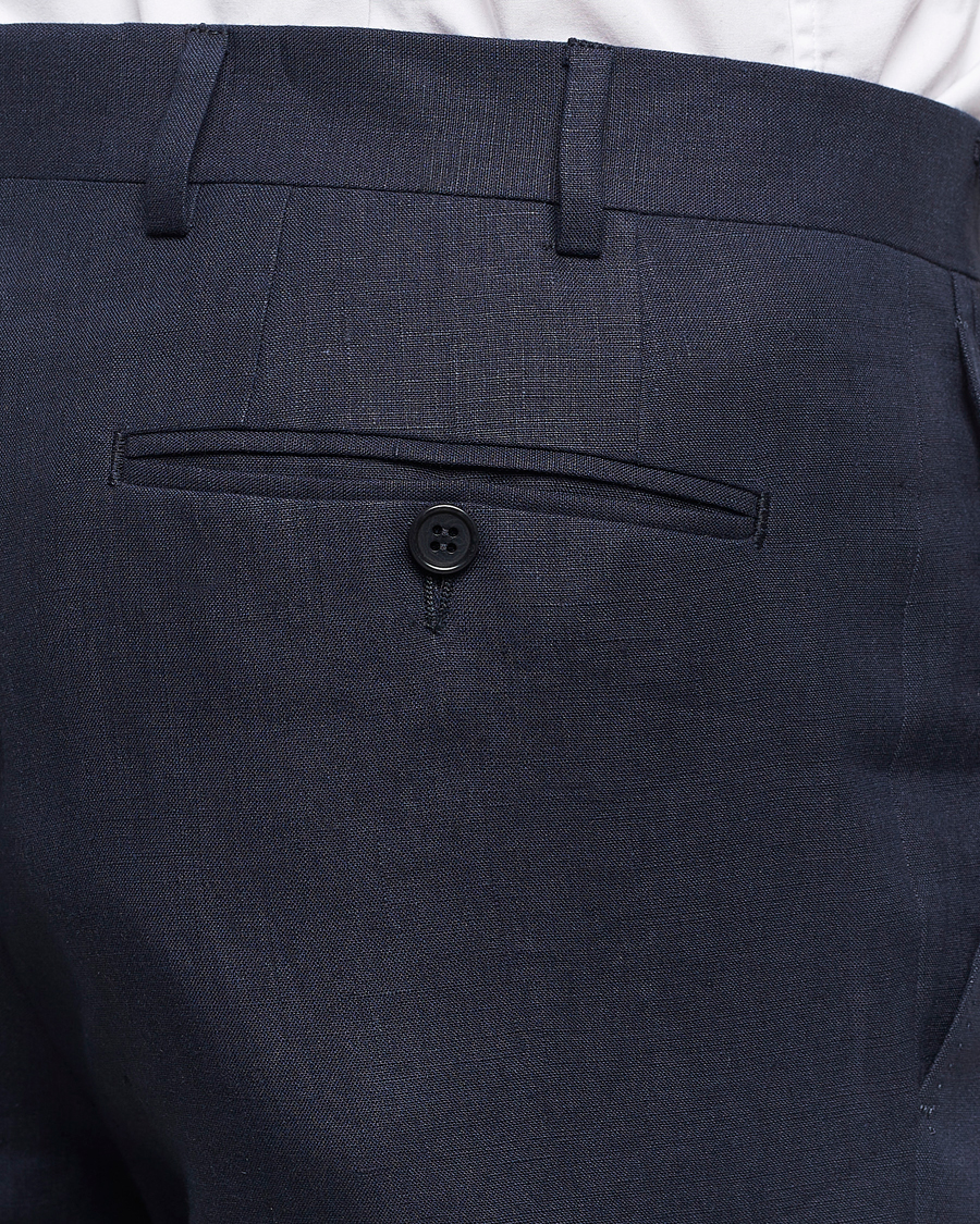 Uomini | Abiti | Canali | Capri Linen Suit Navy