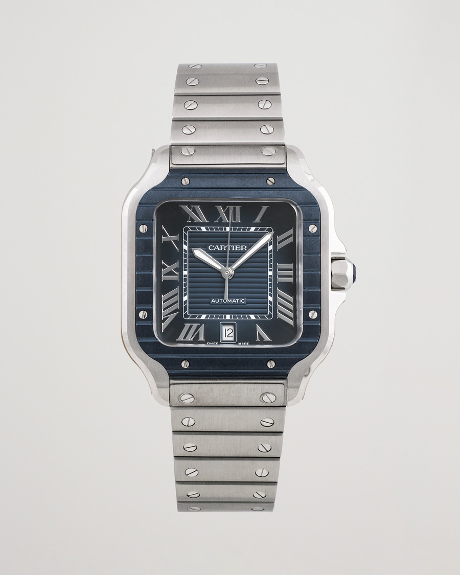 Uomini | Cartier Pre-Owned Santos De Cartier Steel WSSA0048 Silver | Cartier Pre-Owned | Santos De Cartier Steel WSSA0048 Silver