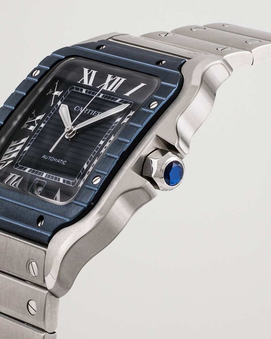 Uomini | Cartier Pre-Owned Santos De Cartier Steel WSSA0048 Silver | Cartier Pre-Owned | Santos De Cartier Steel WSSA0048 Silver