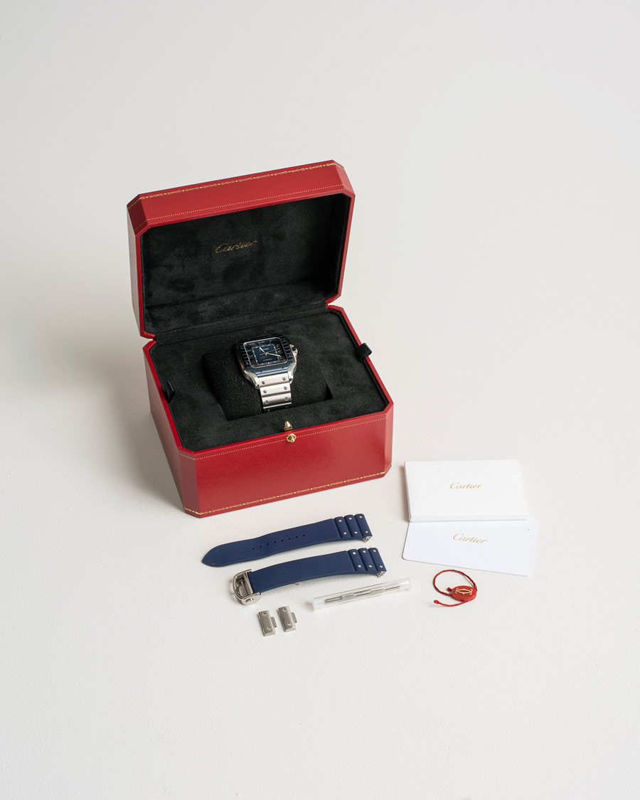 Uomini | Cartier Pre-Owned Santos De Cartier Steel WSSA0048 Silver | Cartier Pre-Owned | Santos De Cartier Steel WSSA0048 Silver