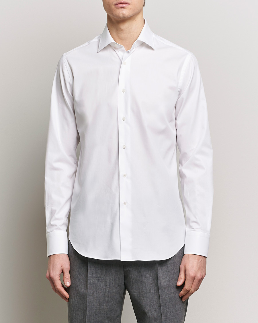 Uomini | Camicie | Grigio | Cotton Twill Dress Shirt White