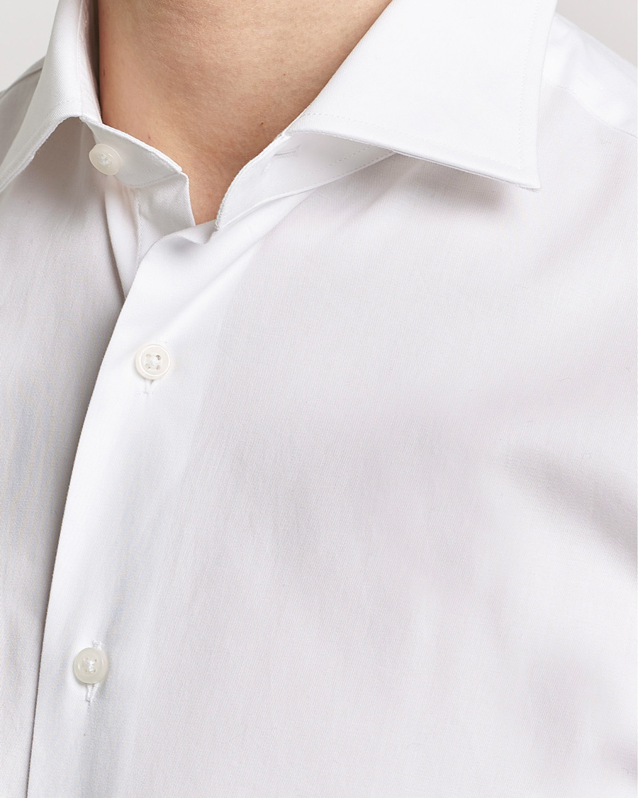 Uomini | Camicie | Grigio | Cotton Twill Dress Shirt White