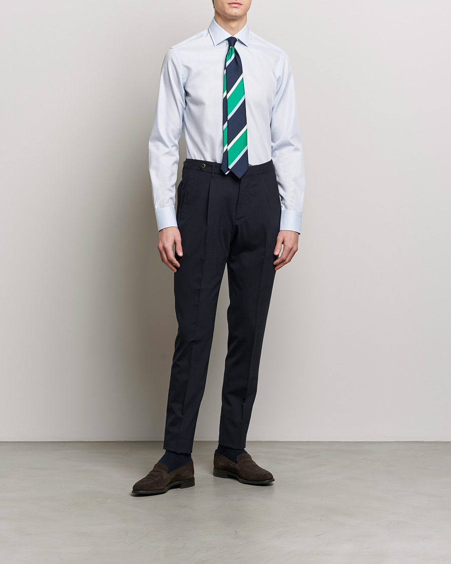 Uomini | Camicie | Grigio | Cotton Twill Dress Shirt Light Blue