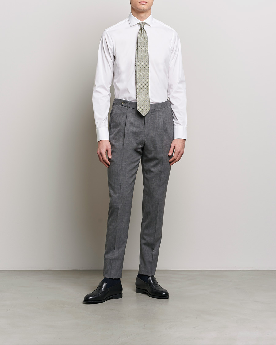 Uomini | Camicie | Grigio | Comfort Stretch Dress Shirt White