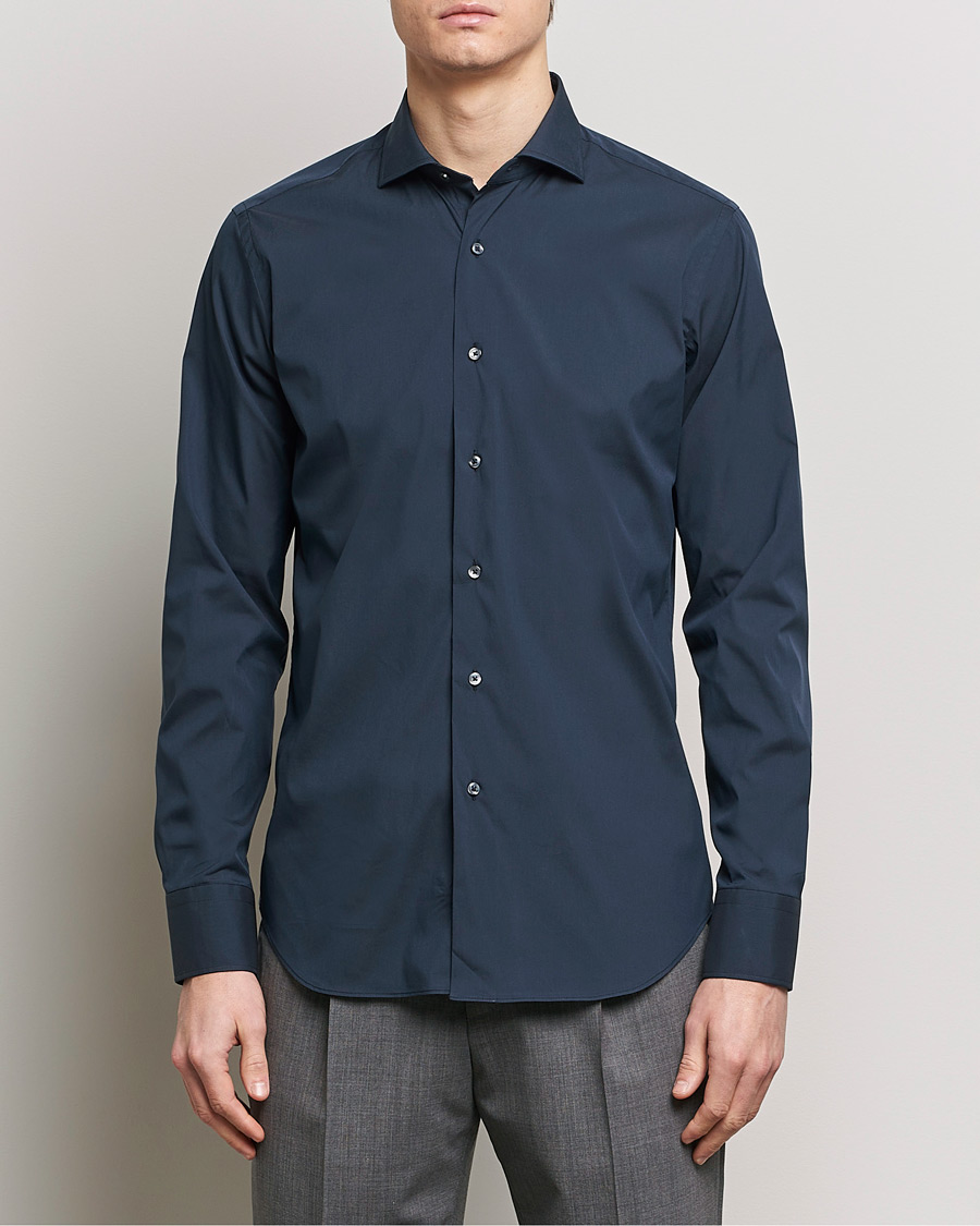Uomini | Camicie | Grigio | Comfort Stretch Dress Shirt Navy