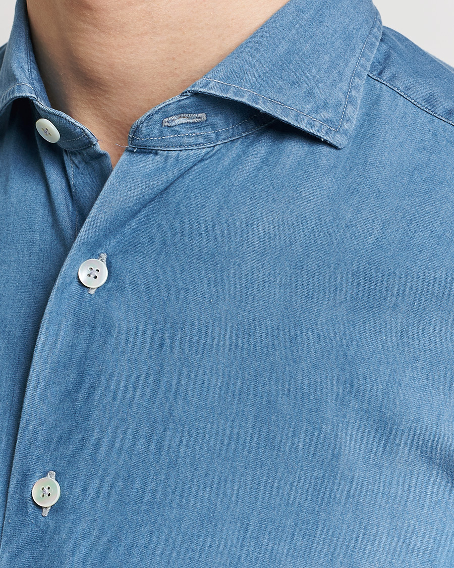 Uomini | Camicie | Grigio | Denim Shirt Medium Blue