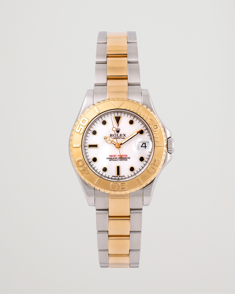 Uomini | Rolex Pre-Owned Yacht Master 168623 Gold/Silver | Rolex Pre-Owned | Yacht Master 168623 Gold/Silver