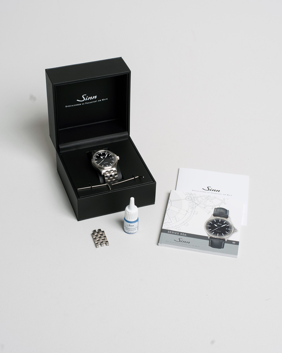 Uomini | Sinn Pre-Owned 556 Stainless Steal 38,5 Black Silver | Sinn Pre-Owned | 556 Stainless Steal 38,5 Black Silver