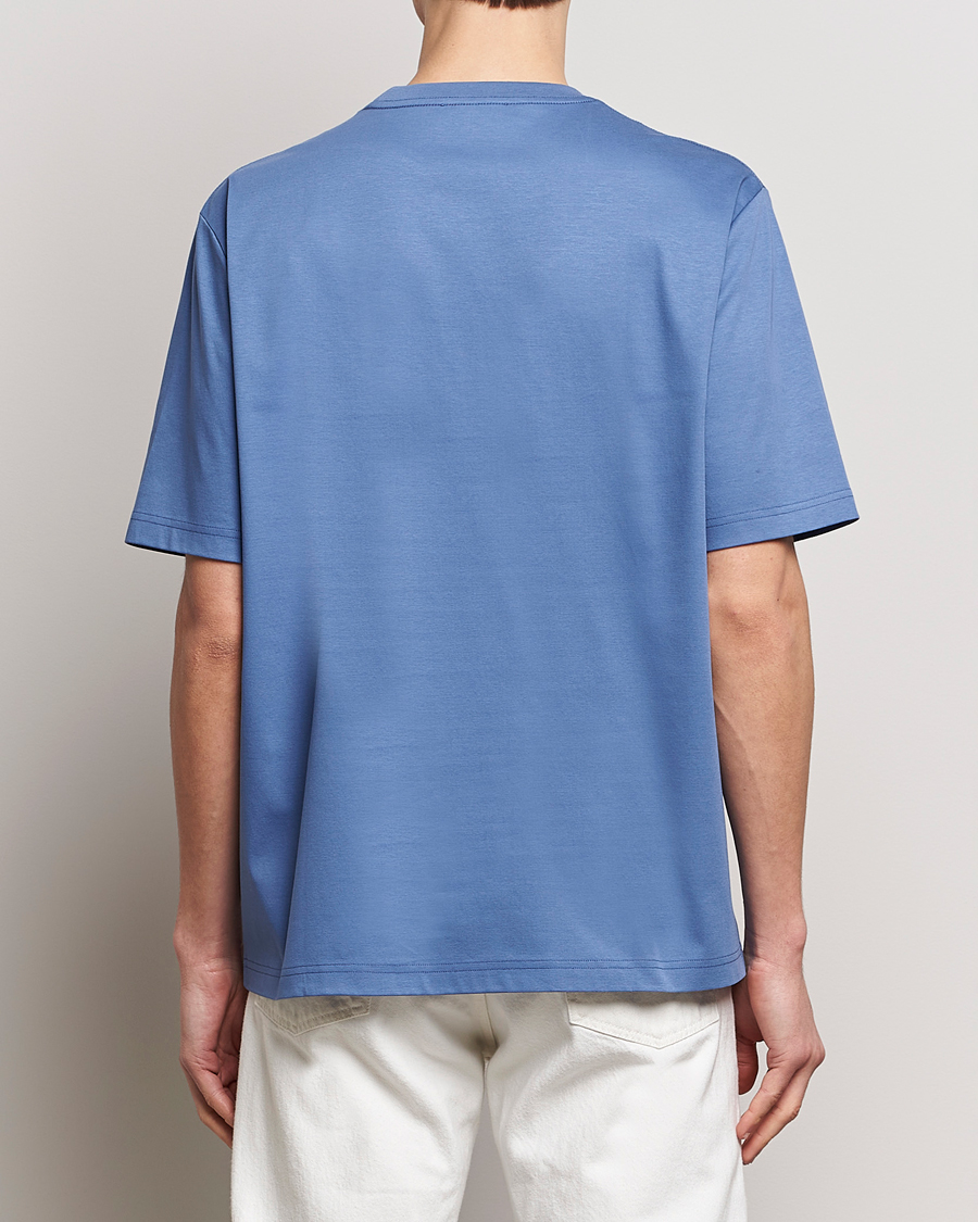 Uomini | T-shirt | Lanvin | Embroidered Logo T-Shirt Cornflower