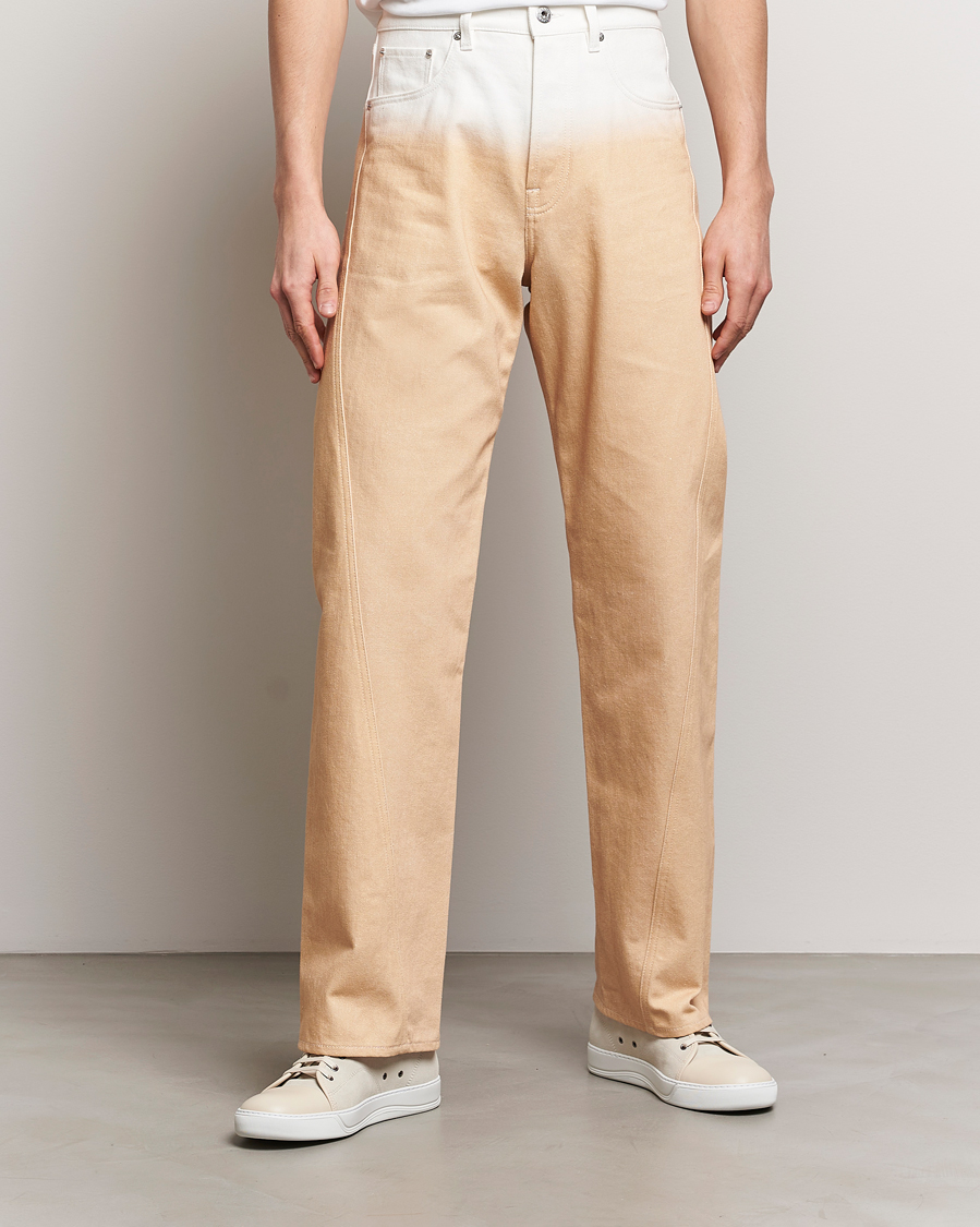 Uomini | Pantaloni | Lanvin | Degrade Twisted Pants Vanilla