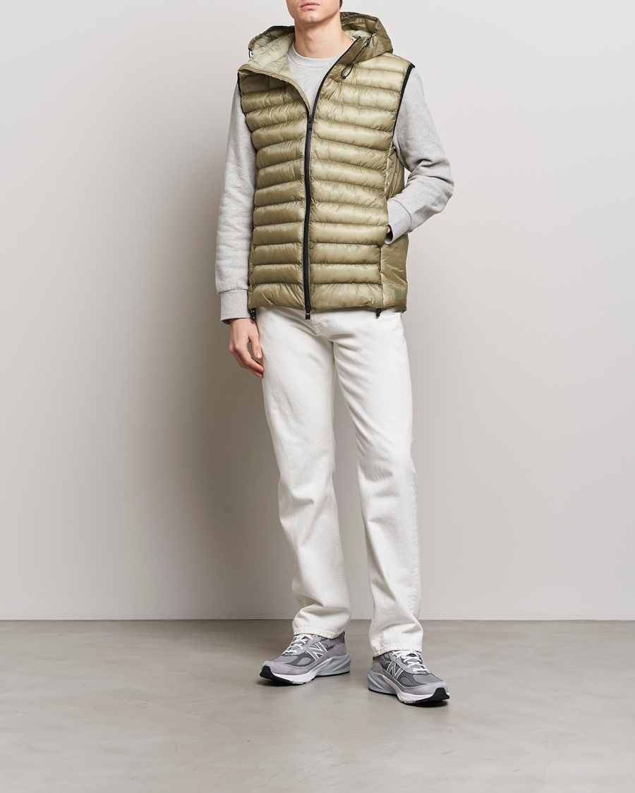 Uomini | Giacche | RAINS | Kaunas Hybrid Hooded Vest Earth