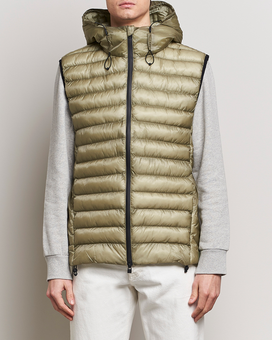 Uomini | Giacche | RAINS | Kaunas Hybrid Hooded Vest Earth