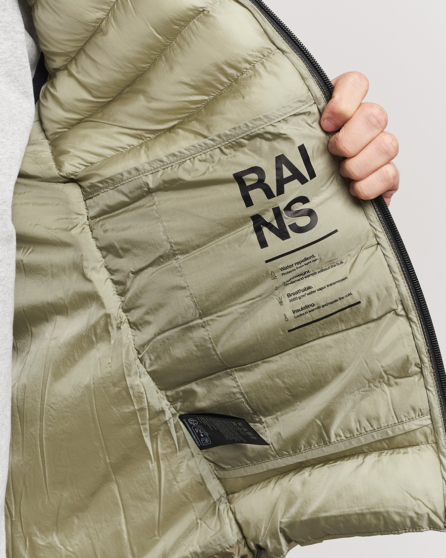 Uomini | Giacche | RAINS | Kaunas Hybrid Hooded Vest Earth