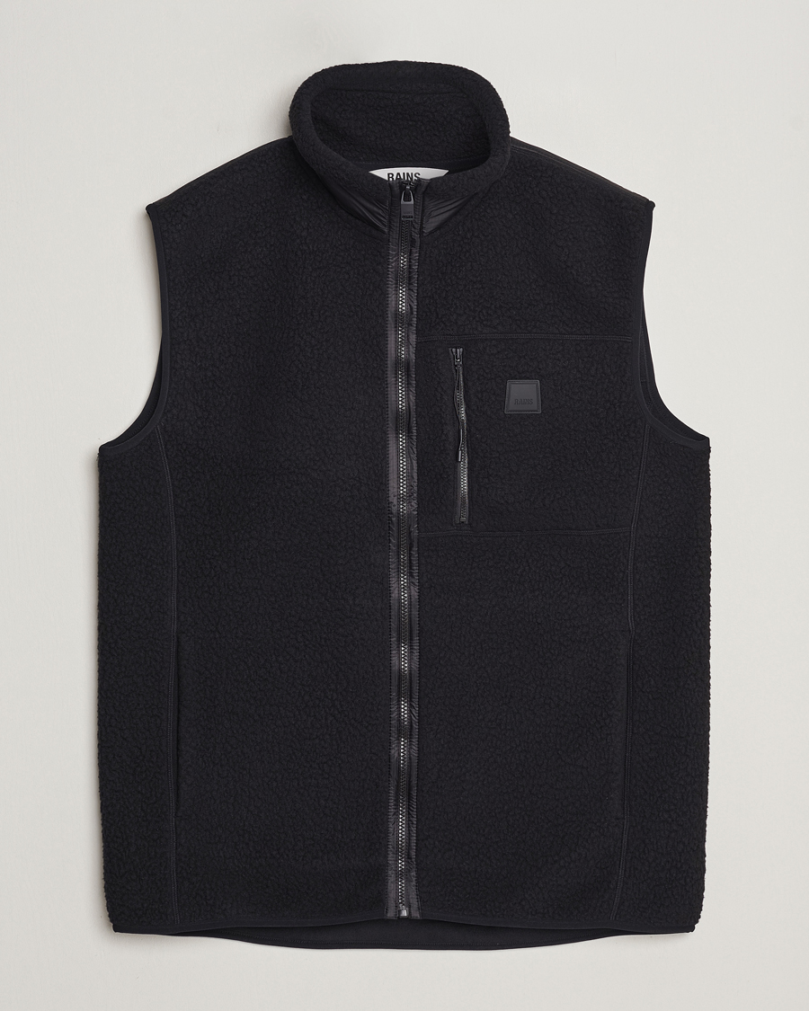 Uomini | Maglieria | RAINS | Yermo Fleece Vest Black
