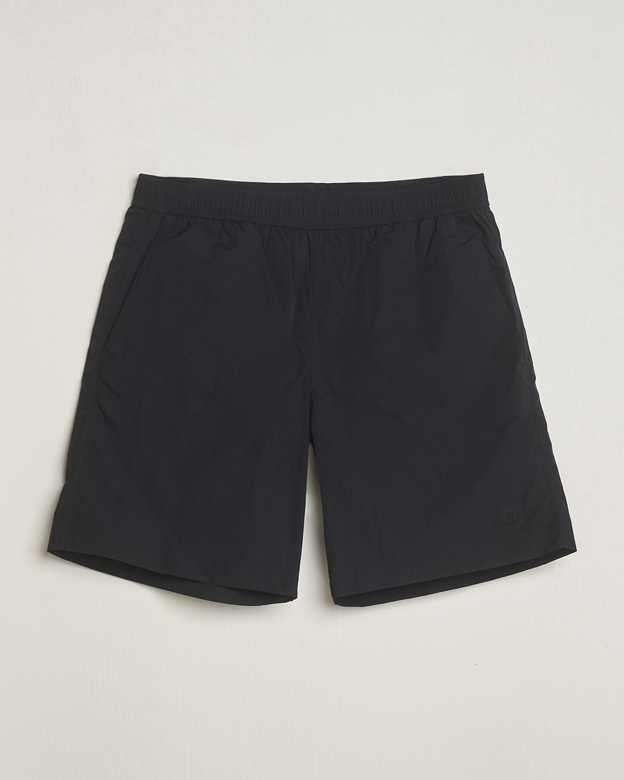 Uomini | Costumi da bagno | Moncler | Lettering Logo Swim Shorts Black