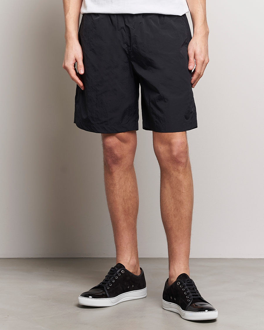 Uomini | Costumi da bagno | Moncler | Lettering Logo Swim Shorts Black