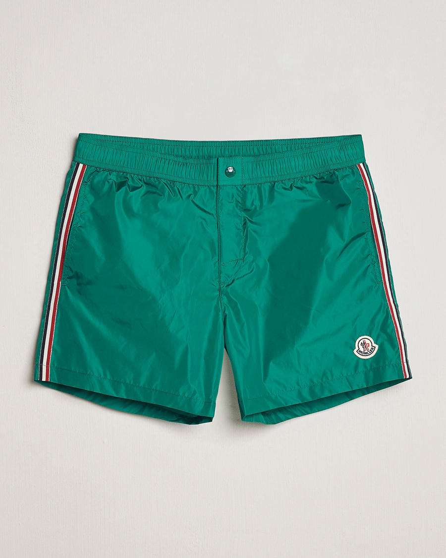 Uomini | Costumi da bagno | Moncler | Nylon Swim Shorts Emerald Green