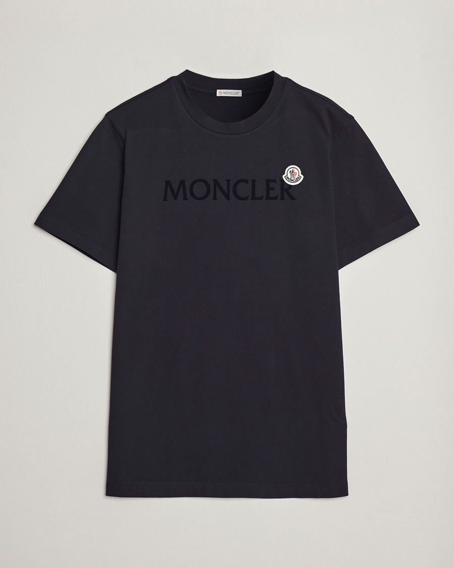 Uomini | T-shirt | Moncler | Lettering Logo T-Shirt Navy
