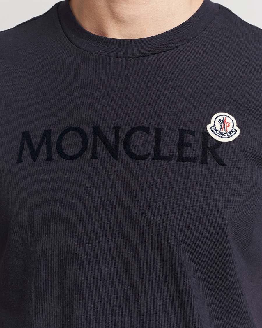 Uomini | T-shirt | Moncler | Lettering Logo T-Shirt Navy