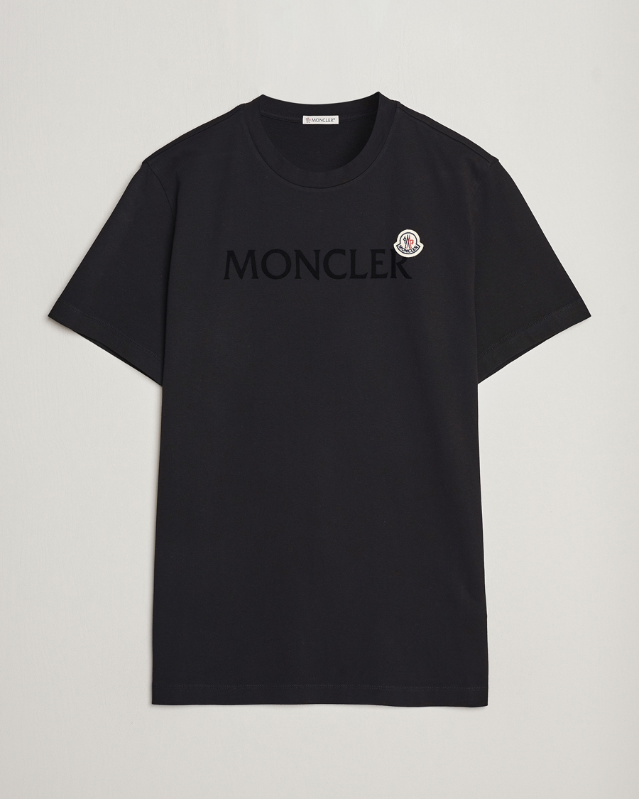Uomini | T-shirt | Moncler | Lettering Logo T-Shirt Black