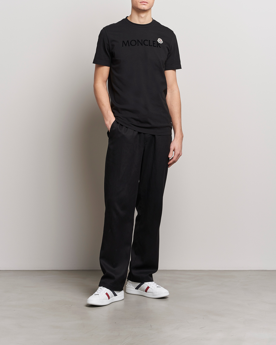 Uomini | T-shirt | Moncler | Lettering Logo T-Shirt Black