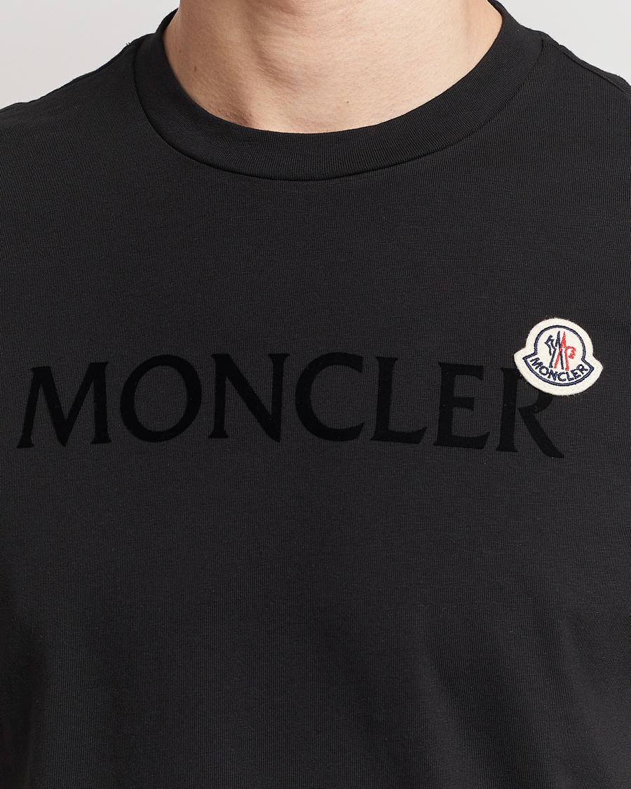 Uomini | T-shirt | Moncler | Lettering Logo T-Shirt Black