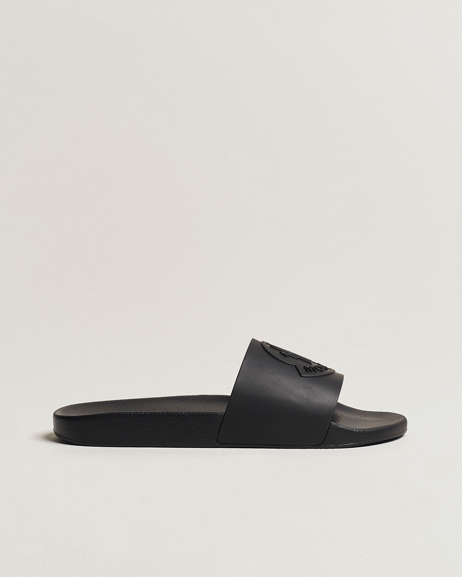 Uomini | Moncler Basile Slides All Black | Moncler | Basile Slides All Black