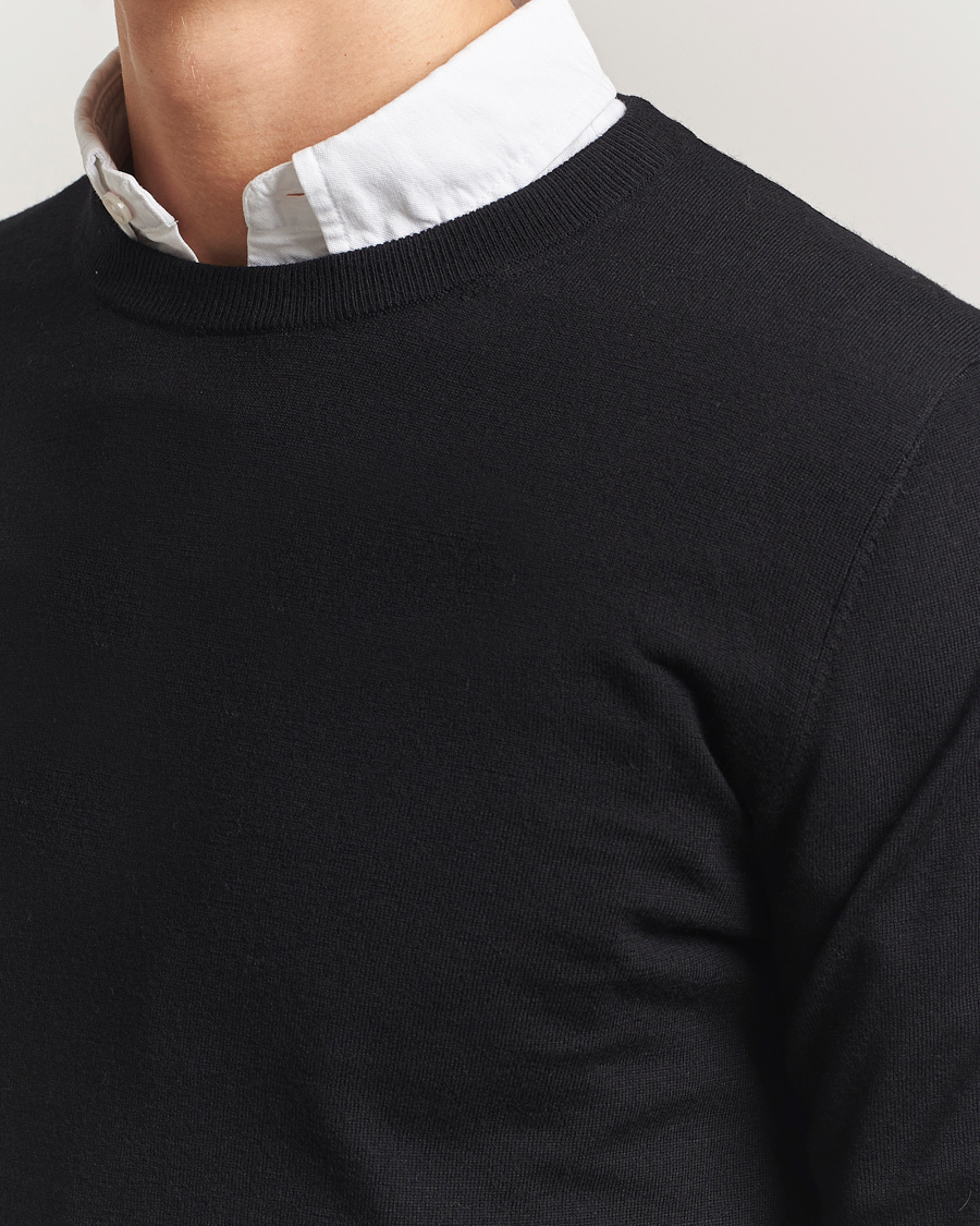 Uomini | Maglieria | Filippa K | Merino Round Neck Sweater Black