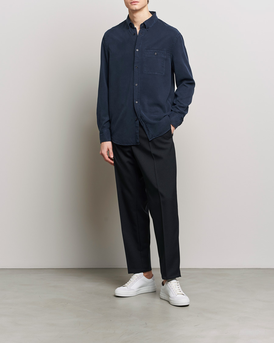 Uomini | Camicie | Filippa K | Zachary Lyocell Shirt Navy